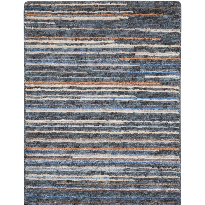 Plateau PAE01 2' x 3' Blue Modern Indoor Rug by Nourison Home