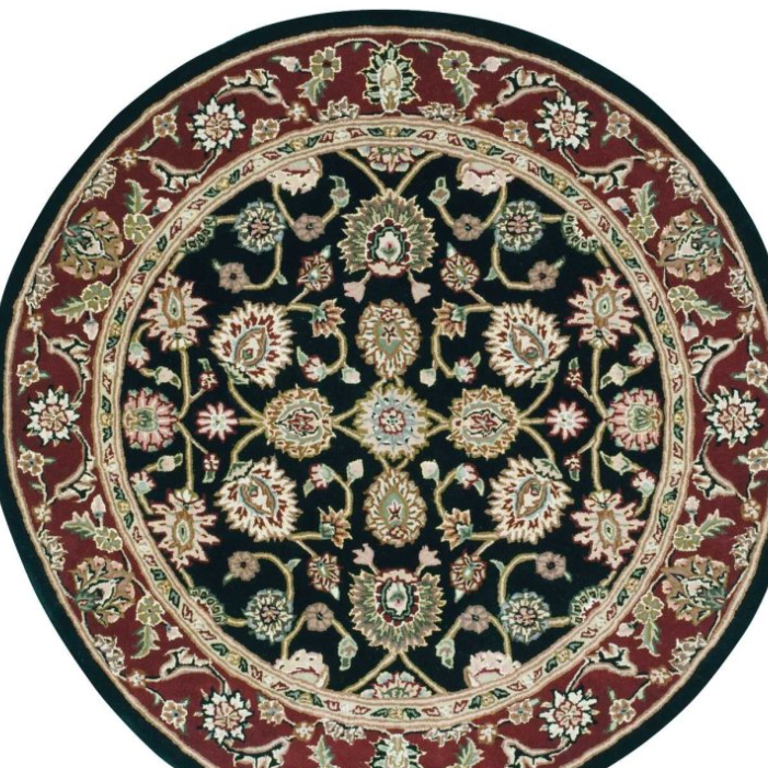 Nourison Nourison 2000 2017 4' x Round Black Traditional Indoor Rug