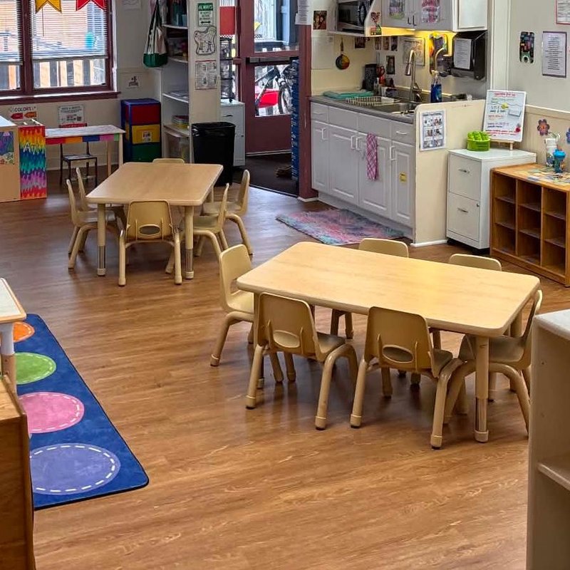 Easy cleanup around the snack and sink area